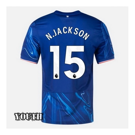 2024/2025 Nicolas Jackson #15 Home Youth Soccer Jersey - Click Image to Close