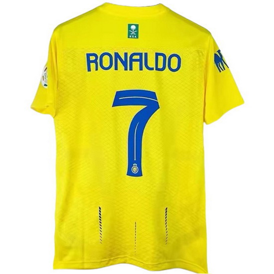 Cristiano Ronaldo #7 Yellow 23/24 Men's Soccer Jersey - Click Image to Close