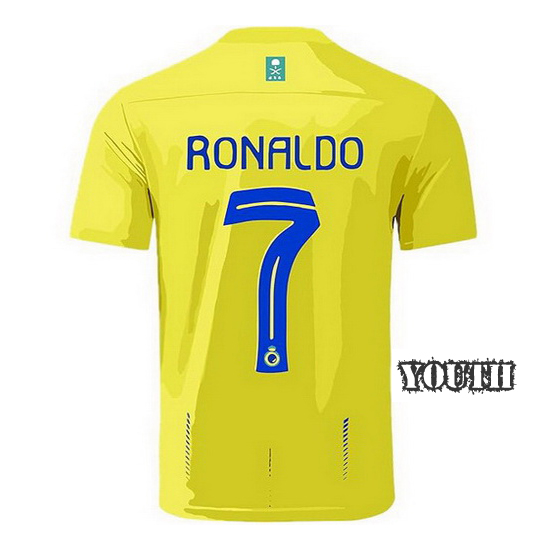 Cristiano Ronaldo #7 Yellow 23/24 Youth Soccer Jersey