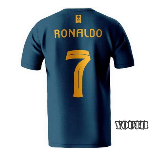 Cristiano Ronaldo #7 Away 23/24 Youth Soccer Jersey - Click Image to Close