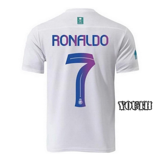 Cristiano Ronaldo #7 White 23/24 Youth Soccer Jersey