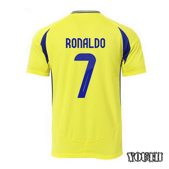 Cristiano Ronaldo #7 Yellow 24/25 Youth Soccer Jersey