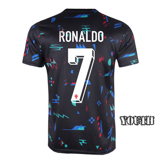 24/25 Cristiano Ronaldo Portugal #7 Kids Training Jersey - Click Image to Close