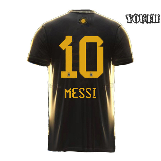 Argentina Lionel Messi 24/25 Black/Gold Youth Soccer Jersey - Click Image to Close