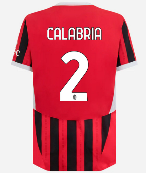 2024/25 Davide Calabria #2 Home Men's Soccer Jersey