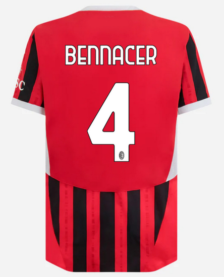 2024/25 Ismael Bennacer #4 Home Men's Soccer Jersey