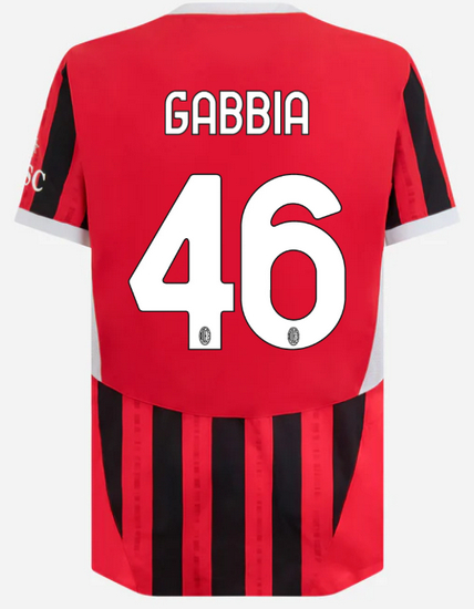 2024/25 Matteo Gabbia #46 Home Men's Soccer Jersey