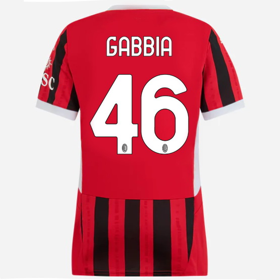 2024/25 Matteo Gabbia Home Women's Soccer Jersey - Click Image to Close