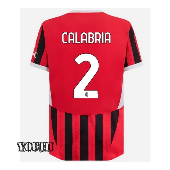 Davide Calabria 2024/25 Home Youth Soccer Jersey