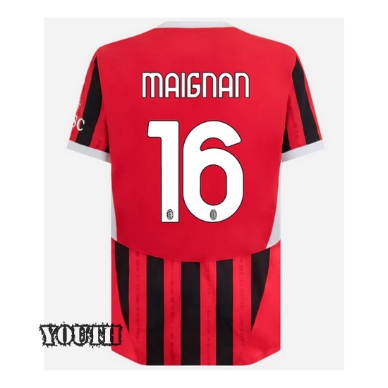 Mike Maignan 2024/25 Home Youth Soccer Jersey - Click Image to Close