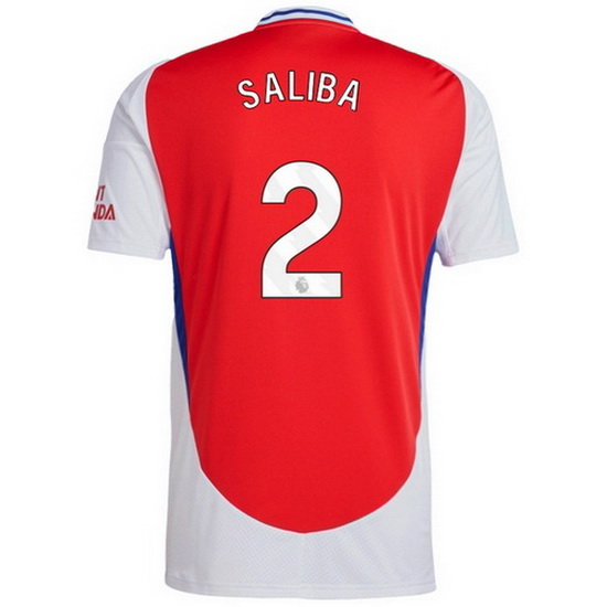 2024/25 William Saliba Home Men's Soccer Jersey - Click Image to Close