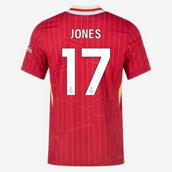 Curtis Jones 2024/25 Home #17 Men's Soccer Jersey - Click Image to Close