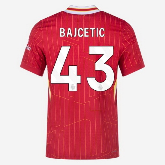 Stefan Bajcetic 2024/25 Home #43 Men's Soccer Jersey