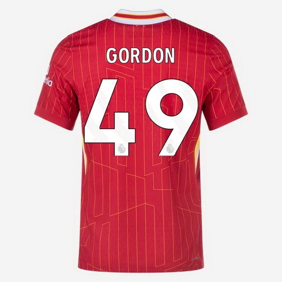 Kaide Gordon 2024/25 Home #49 Men's Soccer Jersey