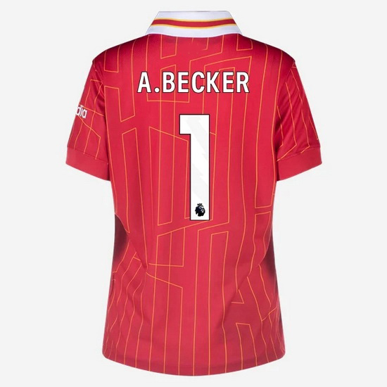 Alisson Becker 2024/25 Home #1 Women's Soccer Jersey - Click Image to Close