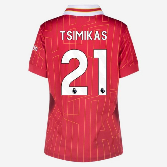 Kostas Tsimikas 2024/25 Home #21 Women's Soccer Jersey - Click Image to Close