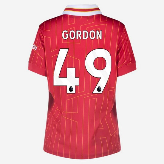 Kaide Gordon 2024/25 Home #49 Women's Soccer Jersey - Click Image to Close