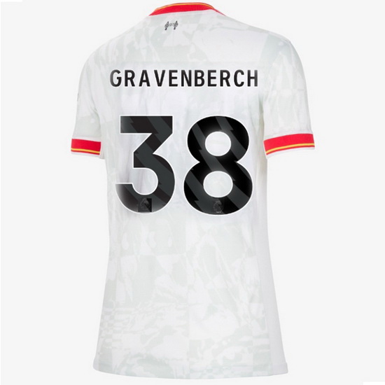 Ryan Gravenberch 2024/25 Third #38 Women's Soccer Jersey