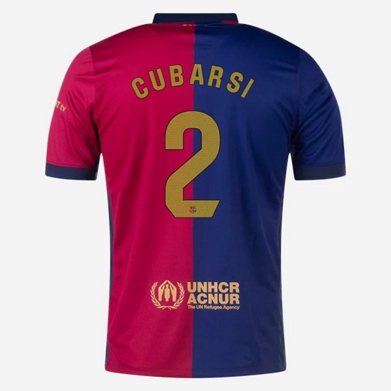 2024/25 Pau Cubarsi #2 Home Men's Soccer Jersey - Click Image to Close