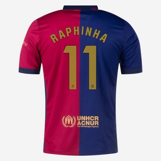 2024/25 Raphinha #11 Home Men's Soccer Jersey