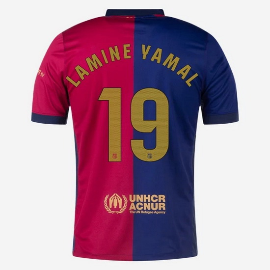 2024/25 Lamine Yamal #19 Home Men's Soccer Jersey