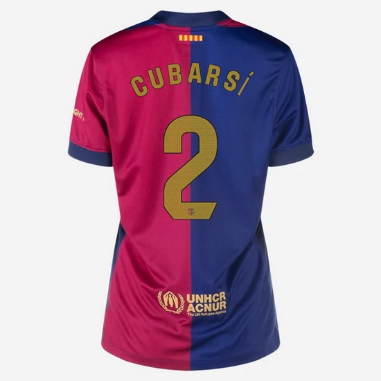 24/25 Pau Cubarsi #2 Home Women's Soccer Jersey