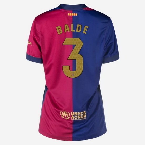 24/25 Alejandro Balde #3 Home Women's Soccer Jersey