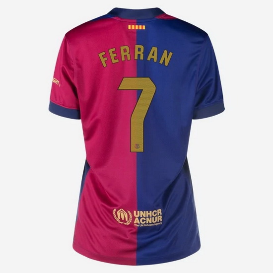 24/25 Ferran Torres #7 Home Women's Soccer Jersey