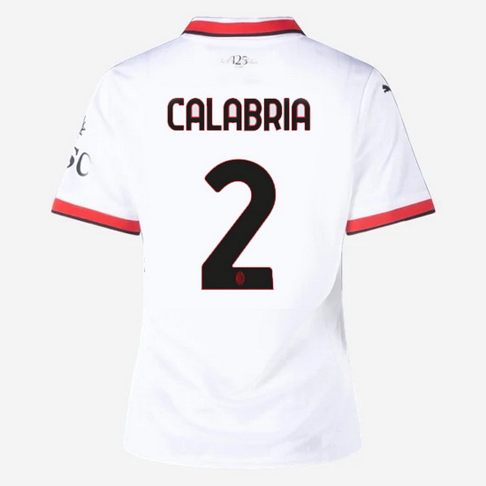 2024/25 Davide Calabria #2 Away Women's Soccer Jersey