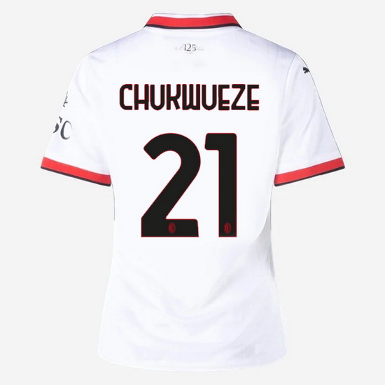 2024/25 Samuel Chukwueze #21 Away Women's Soccer Jersey