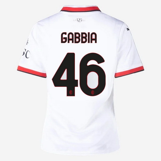 2024/25 Matteo Gabbia #46 Away Women's Soccer Jersey