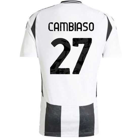 2024/25 Andrea Cambiaso #27 Home Men's Soccer Jersey - Click Image to Close