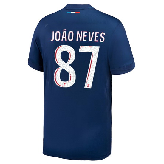 2024/25 Joao Neves #87 Home Men's Soccer Jersey