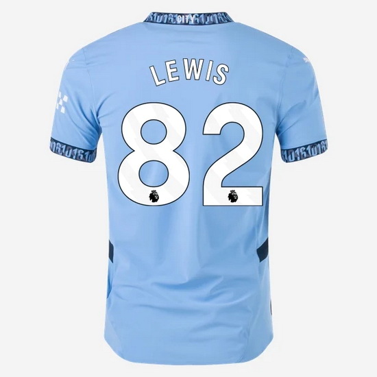 2024/25 Rico Lewis #82 Home Men's Soccer Jersey