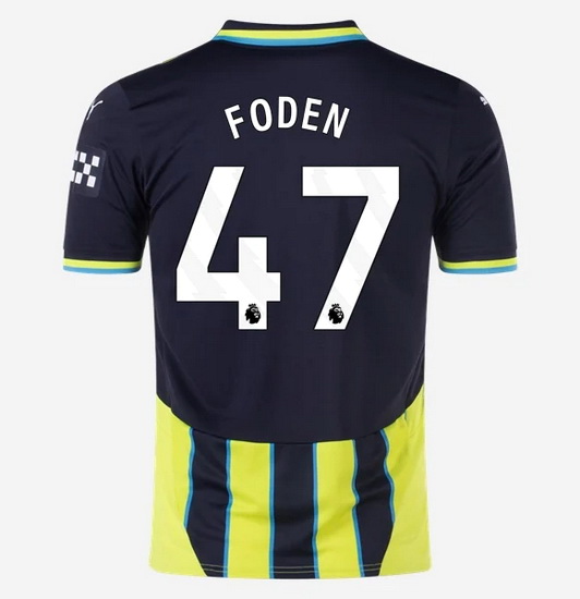 2024/25 Phil Foden #47 Away Men's Soccer Jersey - Click Image to Close