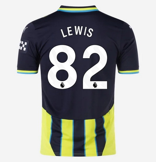 2024/25 Rico Lewis #82 Away Men's Soccer Jersey