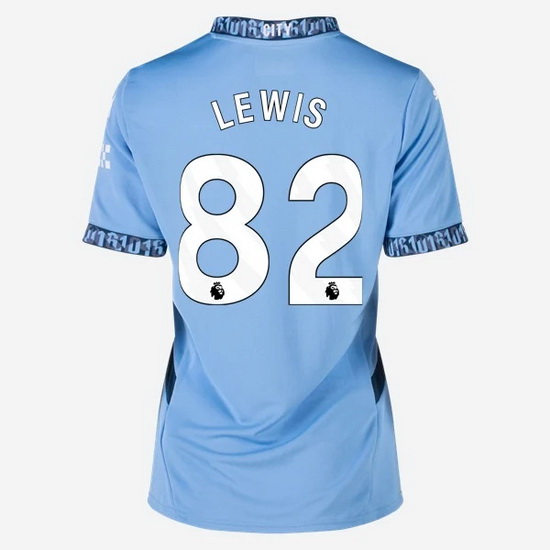 2024/25 Rico Lewis #82 Home Women's Soccer Jersey - Click Image to Close