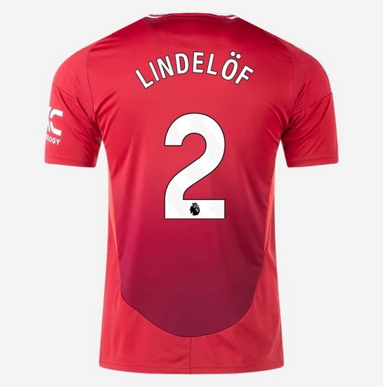 2024/25 Victor Lindelof #2 Home Men's Soccer Jersey