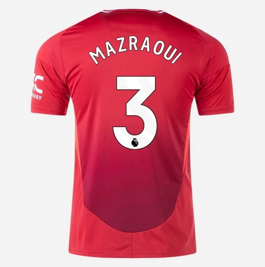 2024/25 Noussair Mazraoui #3 Home Men's Soccer Jersey - Click Image to Close