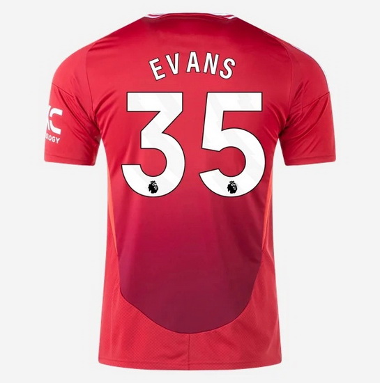 2024/25 Jonny Evans #35 Home Men's Soccer Jersey