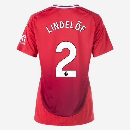 2024/25 Victor Lindelof #2 Home Women's Soccer Jersey