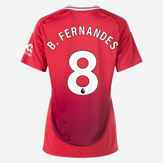 2024/25 Bruno Fernandes #8 Home Women's Soccer Jersey - Click Image to Close