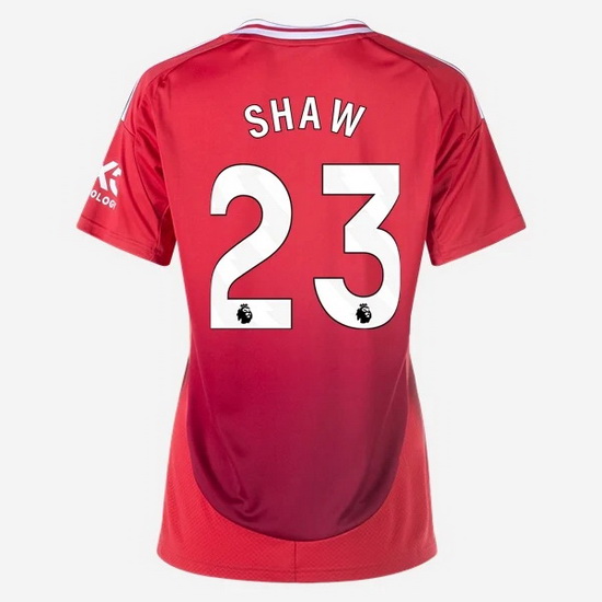 2024/25 Luke Shaw #23 Home Women's Soccer Jersey - Click Image to Close