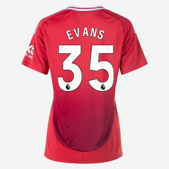 2024/25 Jonny Evans #35 Home Women's Soccer Jersey - Click Image to Close