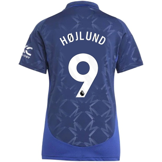 2024/25 Rasmus Hojlund #9 Away Women's Soccer Jersey - Click Image to Close