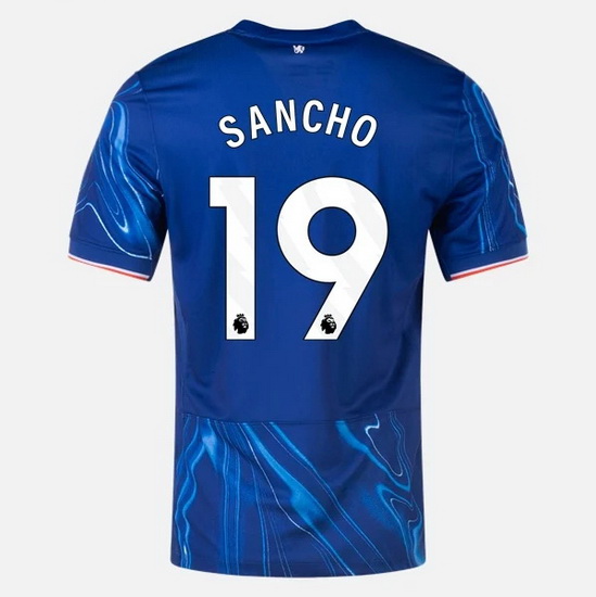 2024/25 Jadon Sancho #19 Home Men's Soccer Jersey - Click Image to Close