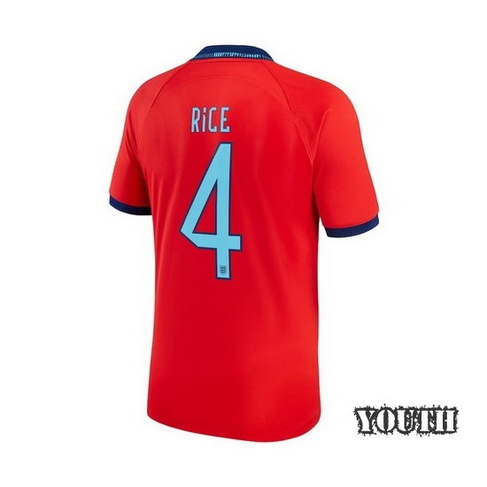 2022/23 Declan Rice England Away Youth Soccer Jersey