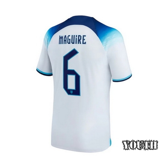 22/23 Harry Maguire England Home Youth Soccer Jersey