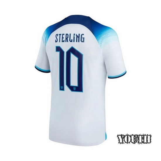 22/23 Raheem Sterling England Home Youth Soccer Jersey - Click Image to Close