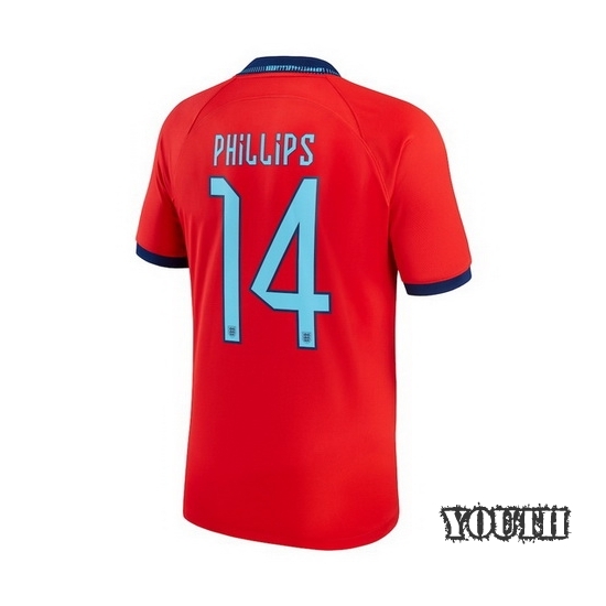 2022/23 Kalvin Phillips England Away Youth Soccer Jersey